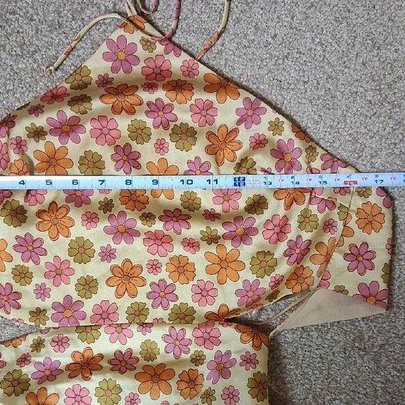 Cotton Candy Pink and Orange Halter Sundress - Picture 12 of 12